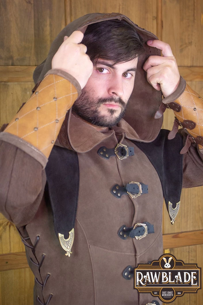 Karanthir Leather Jerkin - Brown/Black