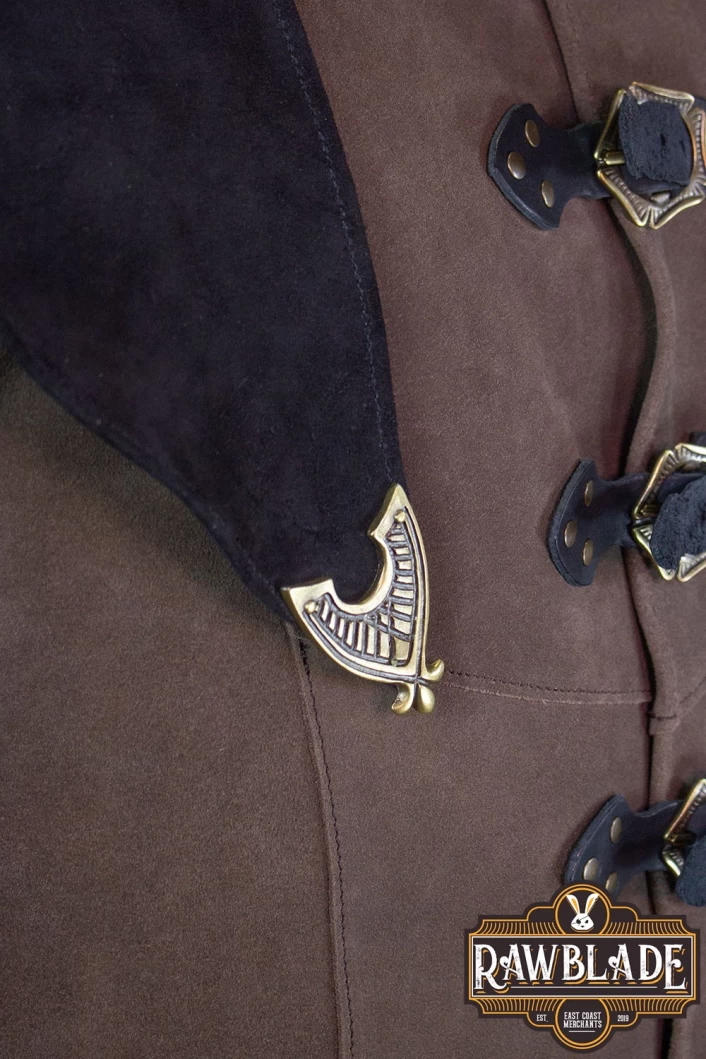Karanthir Leather Jerkin - Brown/Black