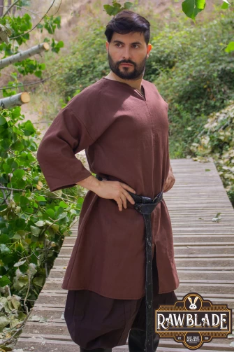 Lukas Linen Tunic - Brown