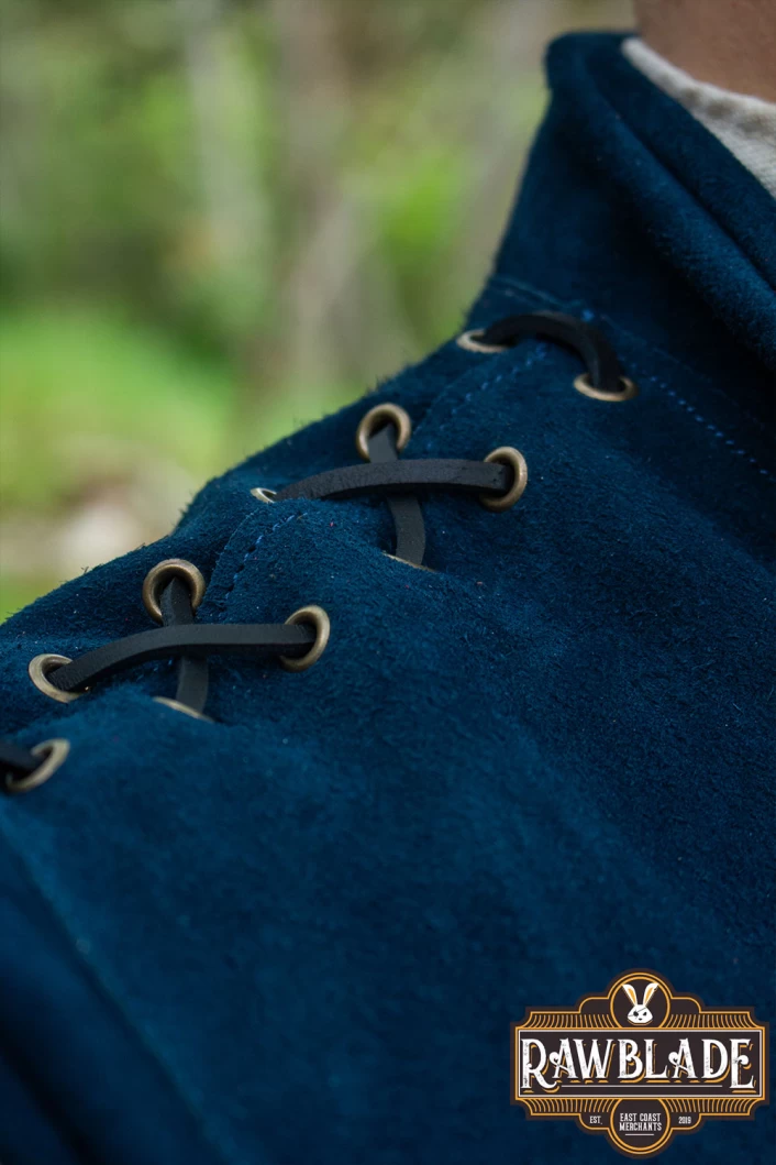 Diego Splitleather Jerkin - Blue