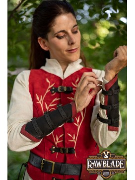 Morna Bracers - Black/Red