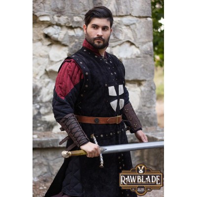 Mordred Leder Tabard - Schwarz