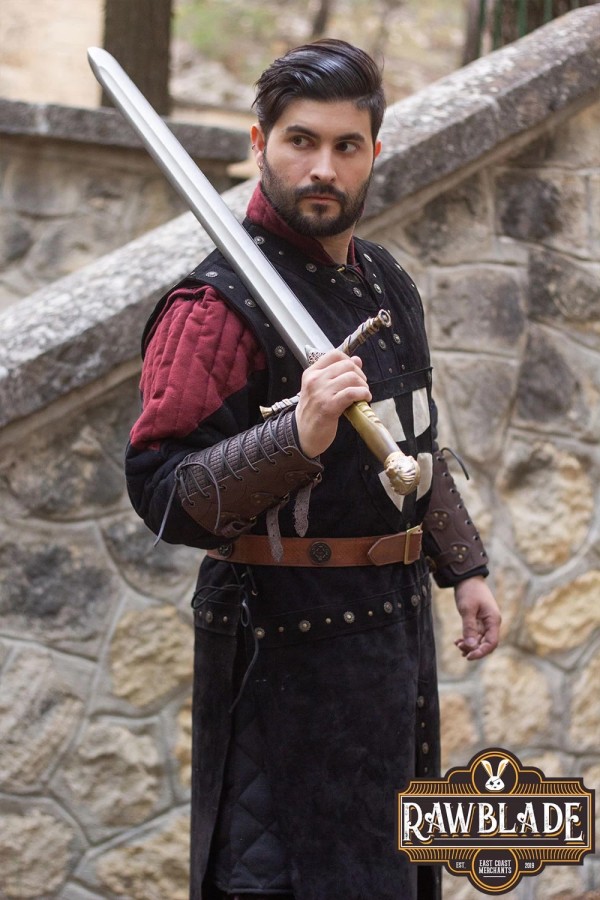 Tabardo de cuero Mordred - Negro