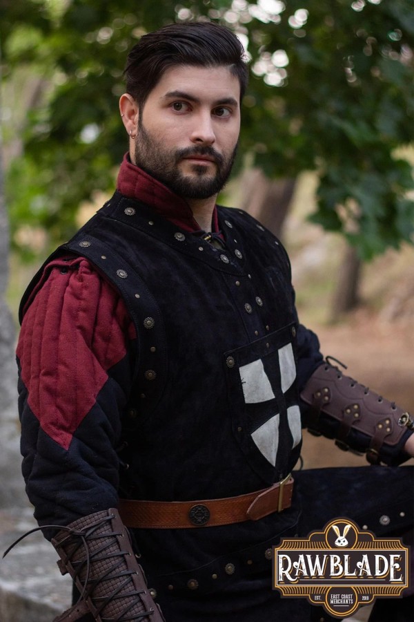 Mordred Leder Tabard - Schwarz