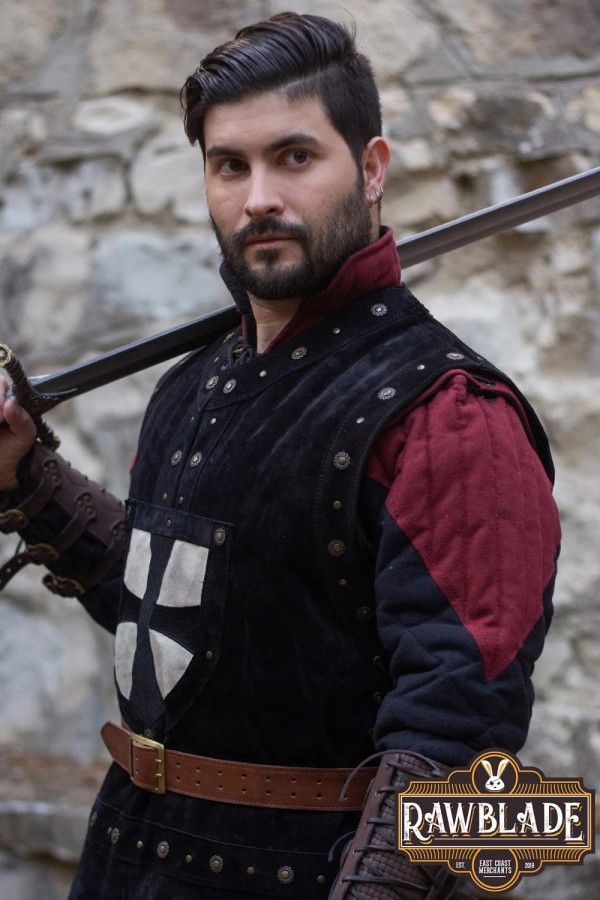 Mordred Leder Tabard - Schwarz