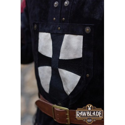 Mordred Leren Tabard - Zwart