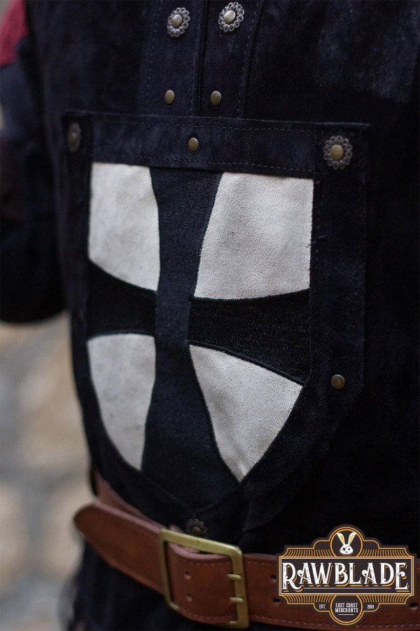 Mordred Leder Tabard - Schwarz