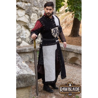 Tabard de cuero Mordred - Negro / Gris