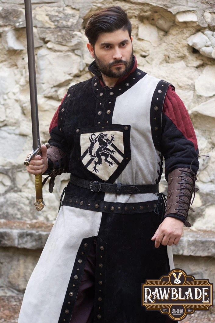 Mordred Leather Tabard - Black/Gray