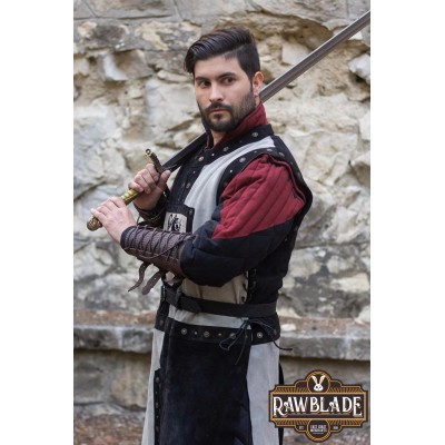 Mordred Leder Tabard - Schwarz / Grau