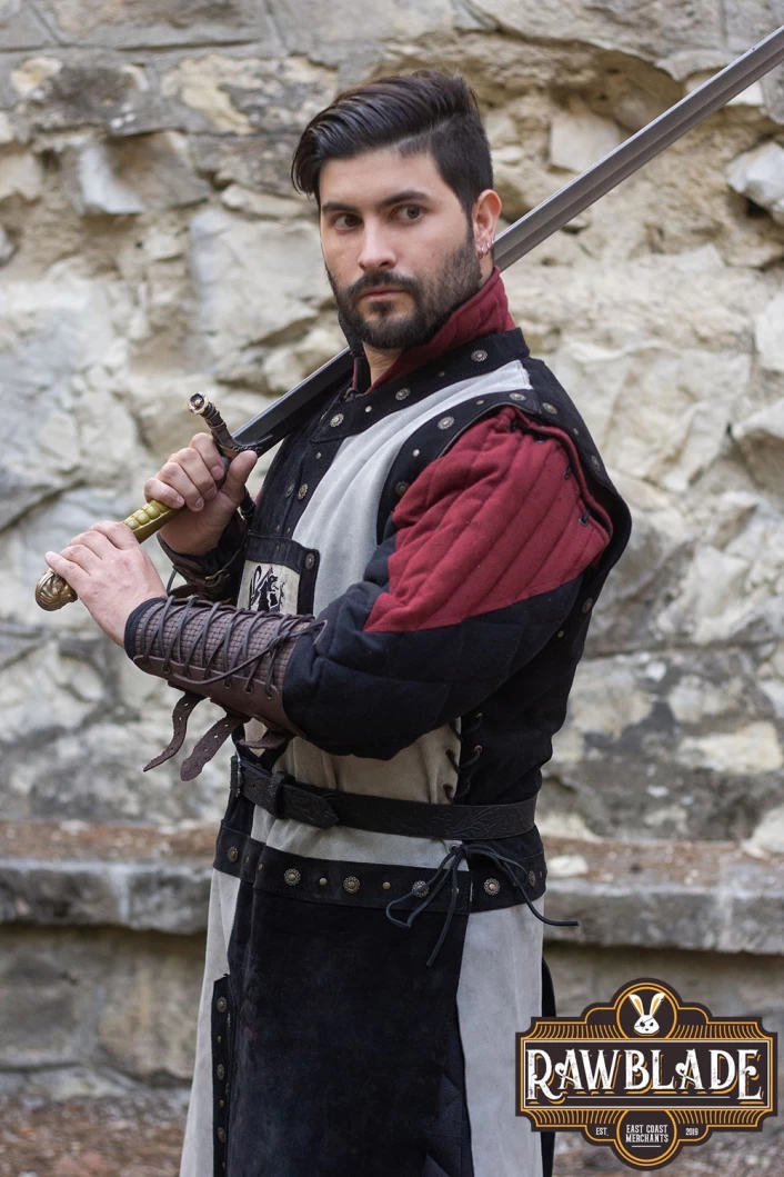 Mordred Leather Tabard - Black/Gray