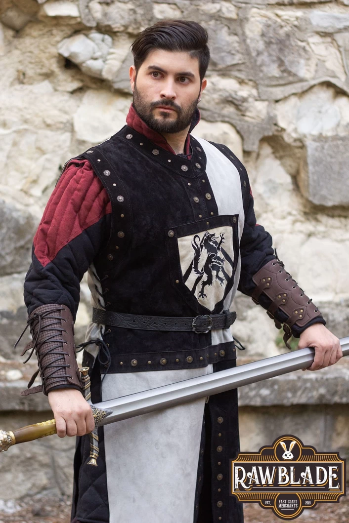 Mordred Leather Tabard - Black/Gray