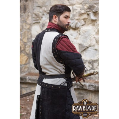 Mordred Leather Tabard - Black/Gray
