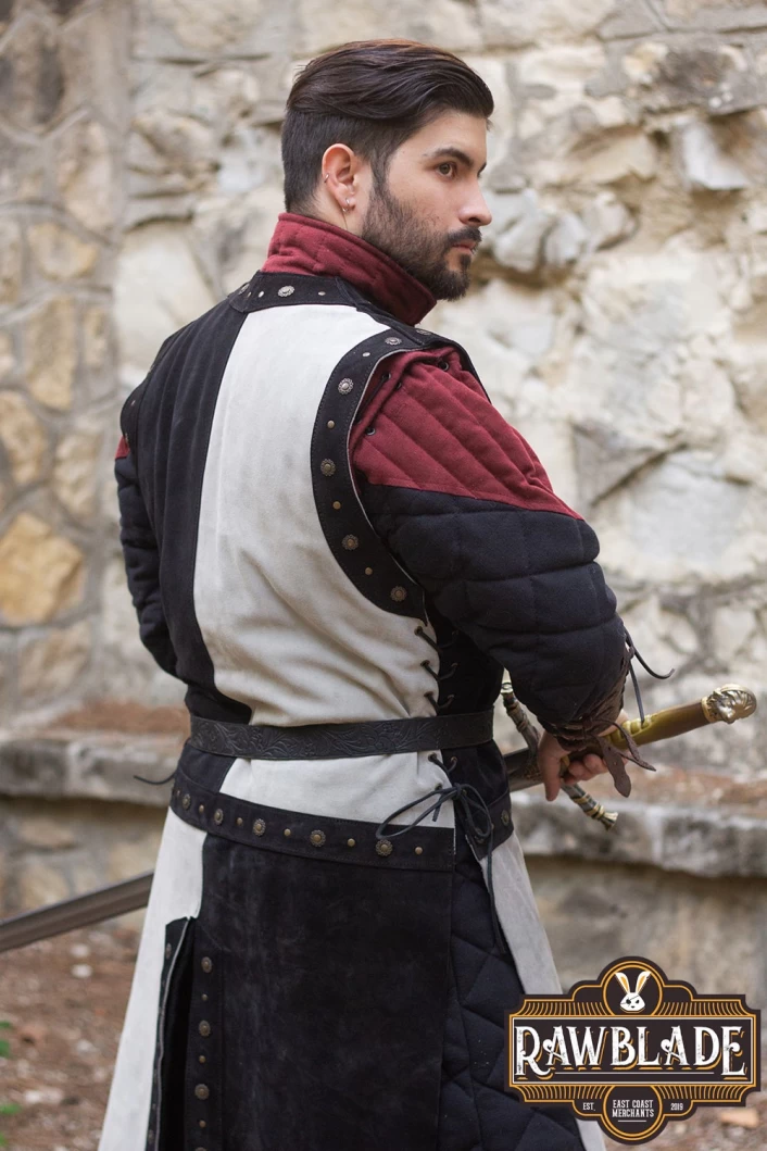Mordred Leather Tabard - Black/Gray