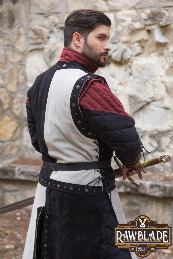 Mordred Leder Tabard - Schwarz / Grau