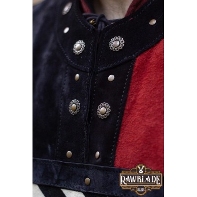 Mordred Leather Tabard - Black/Red