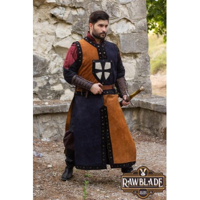 Mordred lädertabard - Brun/Blå