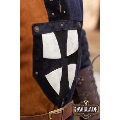 Mordred lädertabard - Brun/Blå