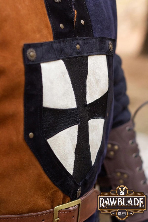 Mordred lädertabard - Brun/Blå