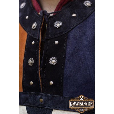 Mordred Leather Tabard - Brown/Blue