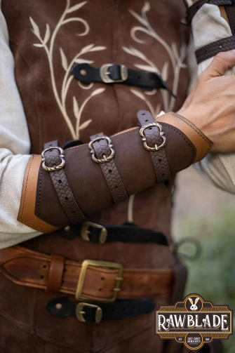 Morna Bracers - Brown/Light brown