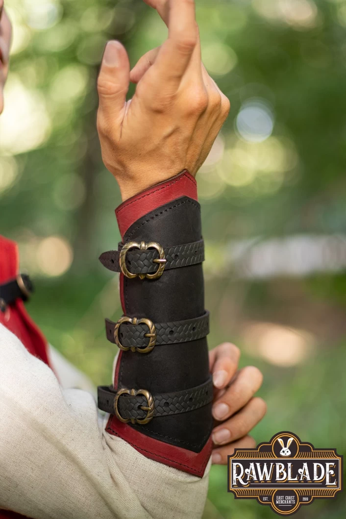 Morna Bracers - Black/Red Morna Bracers - Black/Red