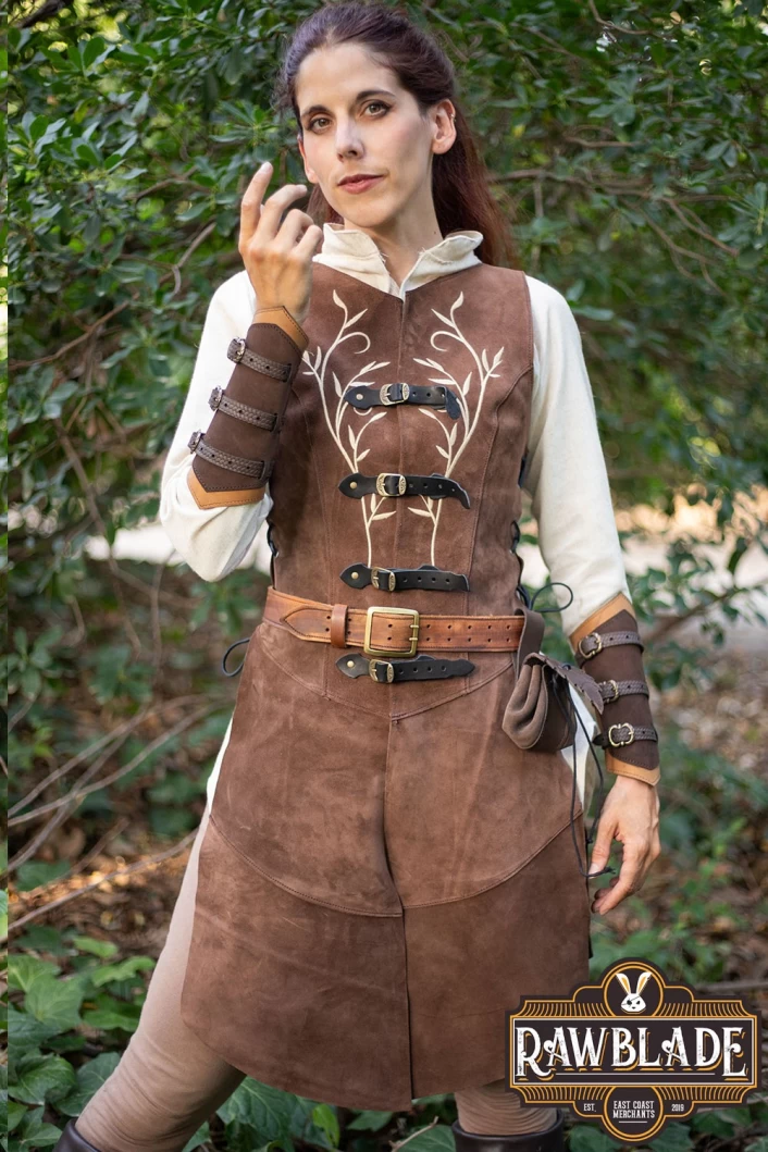 Lassel Long Jerkin - Brown