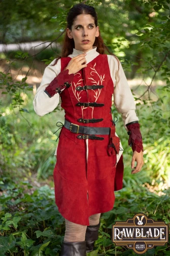 Lassel Long Jerkin - Red