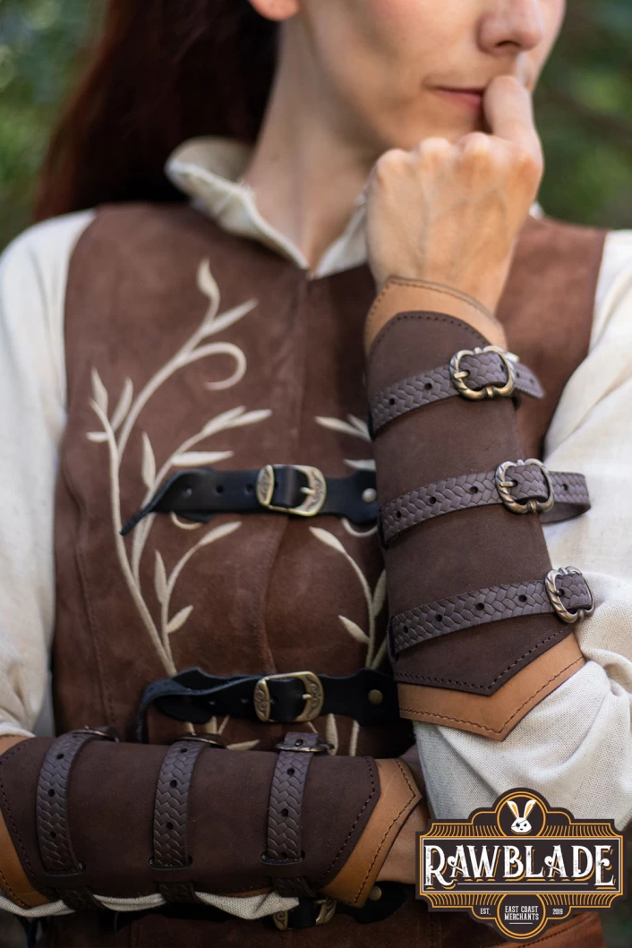 Morna Bracers - Brown/Light brown