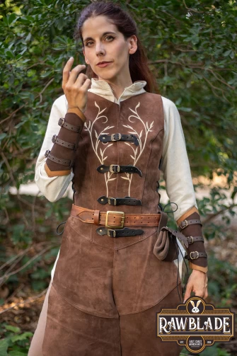 Morna Bracers - Brown/Light brown