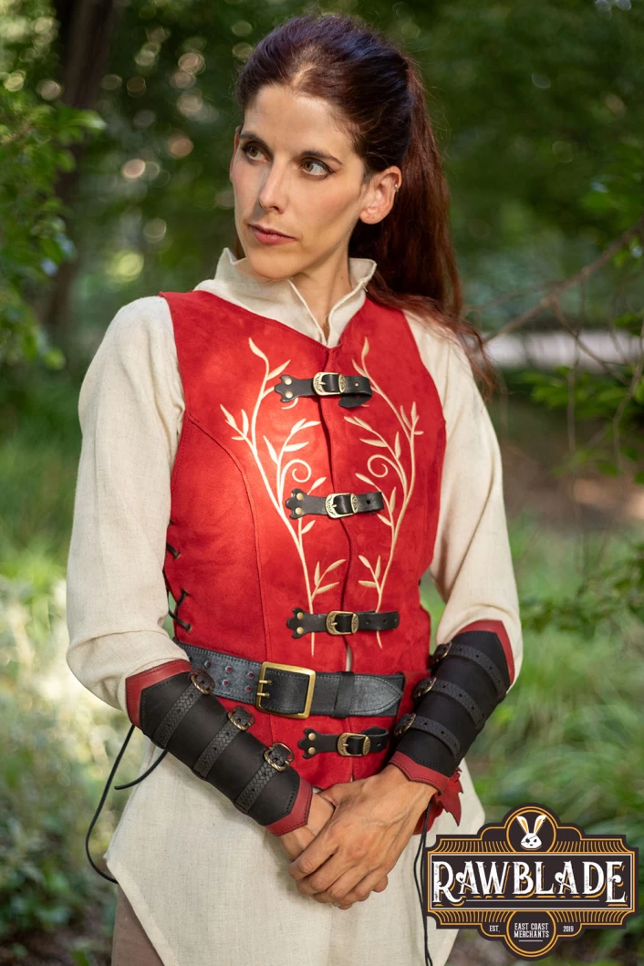 Morna Bracers - Black/Red Morna Bracers - Black/Red