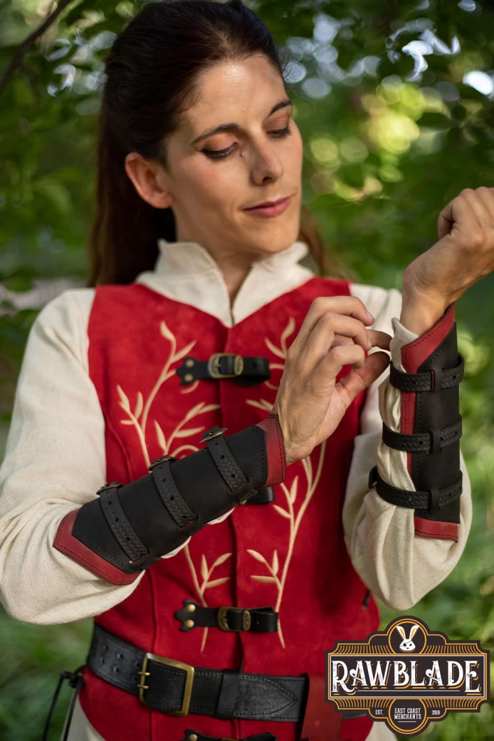 Morna Bracers - Black/Red Morna Bracers - Black/Red