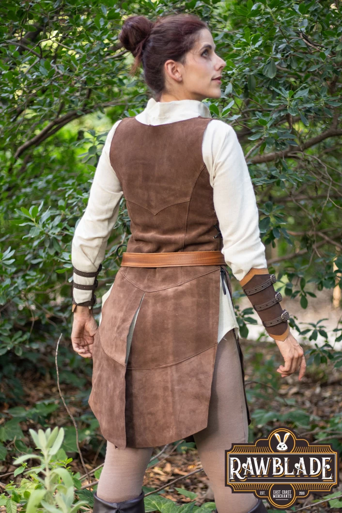 Lassel Long Jerkin - Brown