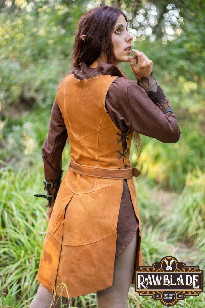 Lassel Long Jerkin - Light brown