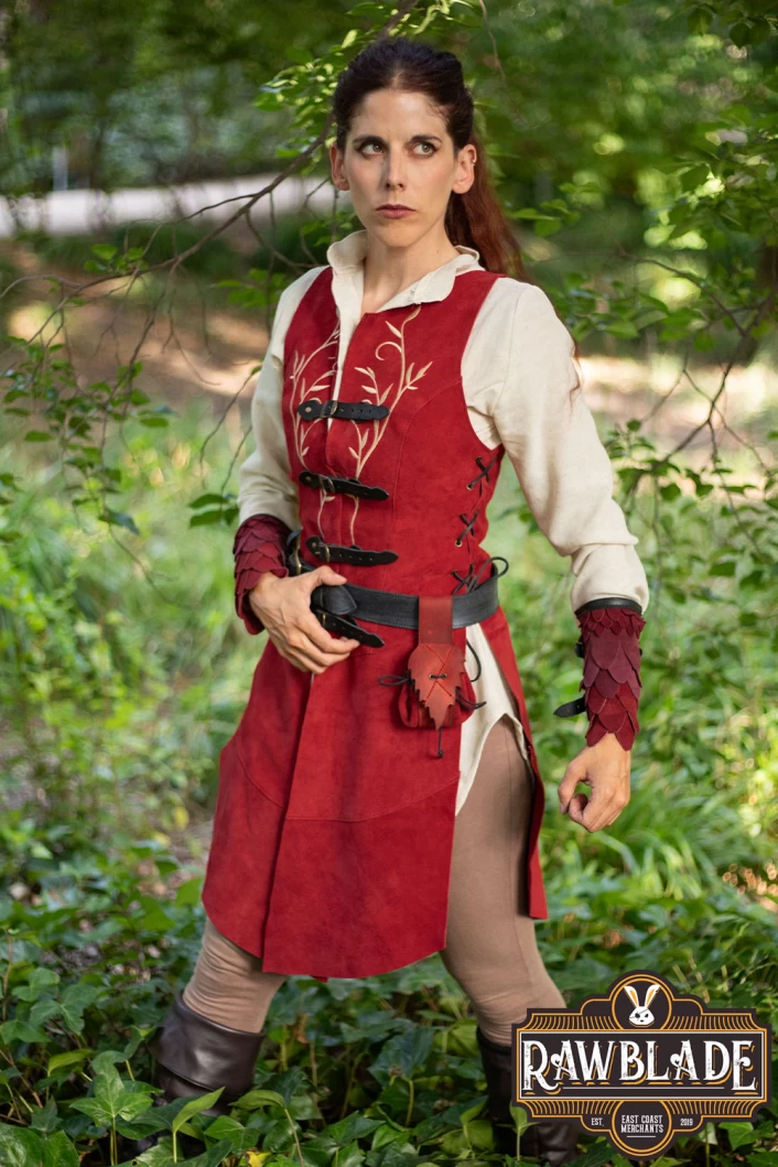 Lassel Long Jerkin - Red