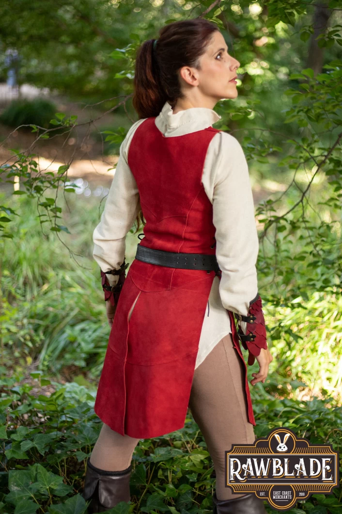 Lassel Long Jerkin - Red